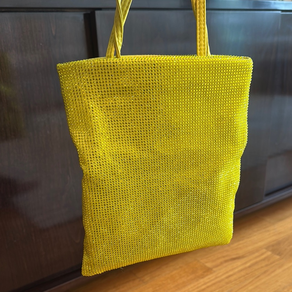 Zara Green Mini Bag with Mesh Texture